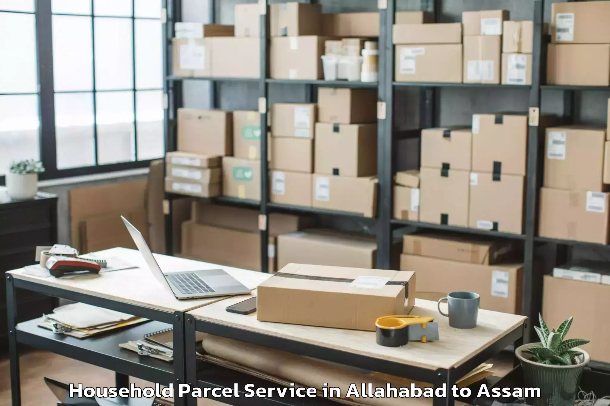 Hassle-Free Allahabad to Dhuburi Household Parcel